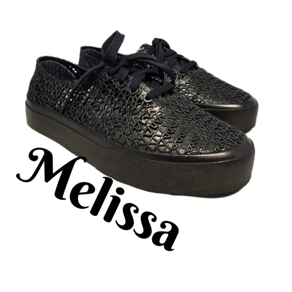 Melissa Campana Womens Shoes Sz 9 Black Vegan Materials Sneakers Minimalist